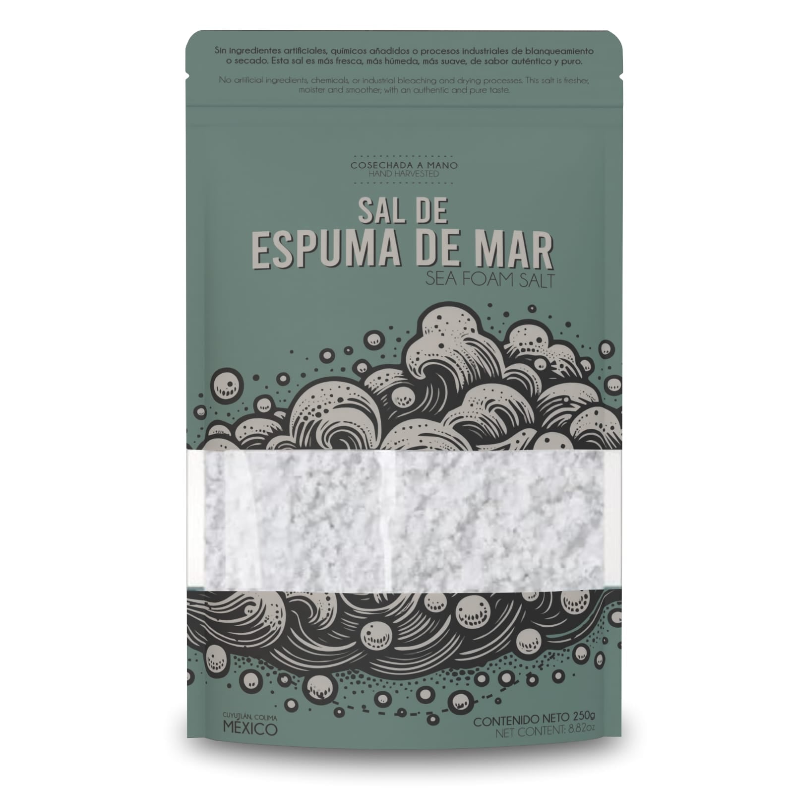 Hand-Harvested Cuyutlán Sea Foam Salt - 250g - Artisanal, Pure & Soft - Mineral Rich, Unrefined