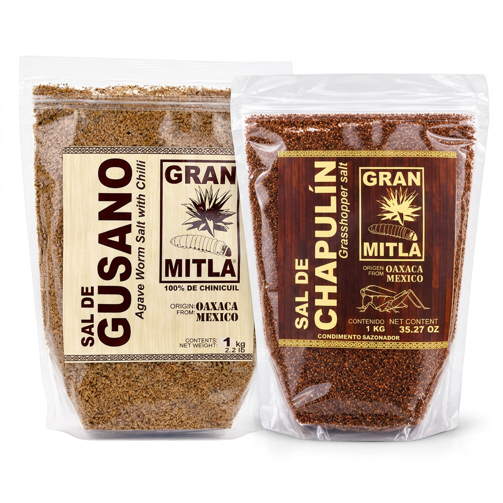 Gran Mitla Sal de Gusano and Sal de Chapulín bundle with one 1-kilo bag of each