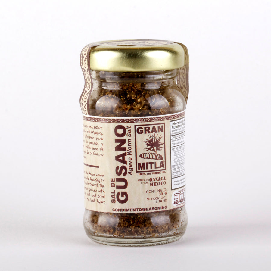 Sal de Gusano (Agave Worm Salt, 100% Chinicuil) 50 gram jar